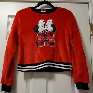Girls plush Disney sweatshirt in red